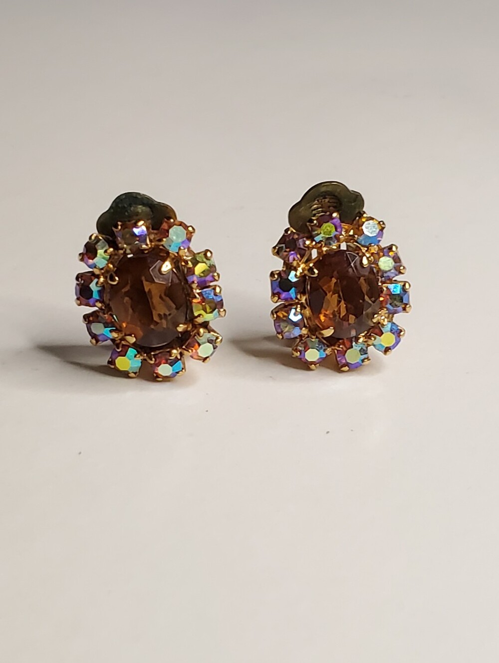 Vtg. Mid-century Clip-on Earrings